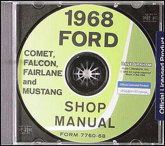 1968 CD Shop Manual Mustang/Fairlane/Falcon/Fairlane/Montego/Cougar