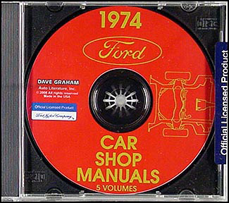 1974 Ford, Lincoln, and Mercury CD-ROM Shop Manual for all cars 74