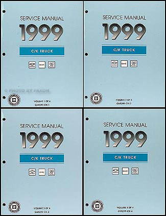 1999 C/K Truck & SUV Repair Shop Manual Set Pickup, Suburban, Tahoe, Yukon
