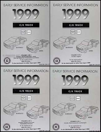 1999 Silverado & Sierra Repair Manual Original 3 Volume Set 