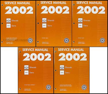 2002 Silverado & Sierra Repair Manual Original 5 Volume Set 