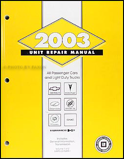 2003 GM Automatic Transmission Overhaul Manual Original