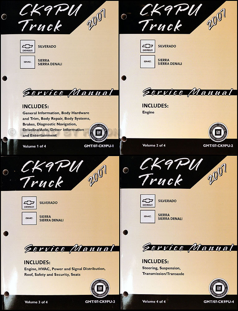 2007 Silverado and Sierra Repair Shop Manual Original Set