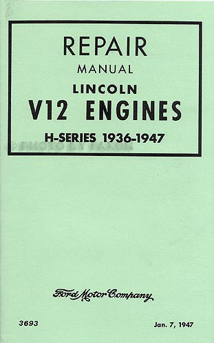 1936 1948 lincoln v12 engine repair shop manual reprint Powermate Wiring Diagrams 1936 1948 lincoln v12 engine shop manual reprint