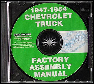 1947-1954 Chevrolet Pickup Truck Assembly Manual Reprint