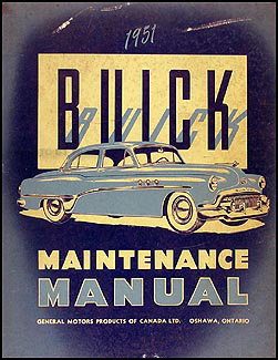 Canadian 1951 Buick Repair Shop Manual Original Buick