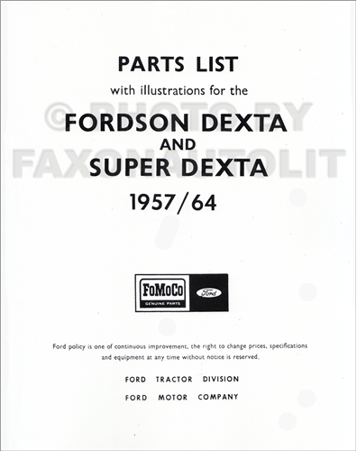 Fordson Dexta 957E's 1957-64 Tractor libro de historia 