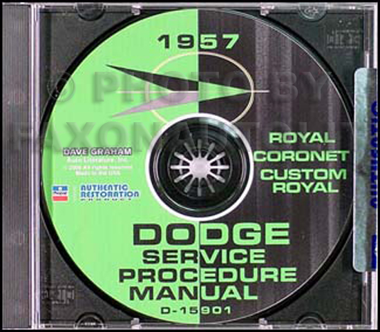 1957 Dodge Car CD-ROM Repair Shop Manual (1957)