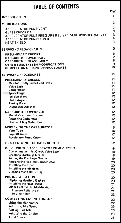 1969-1973 Opel Carburetor Overhaul Manual Original