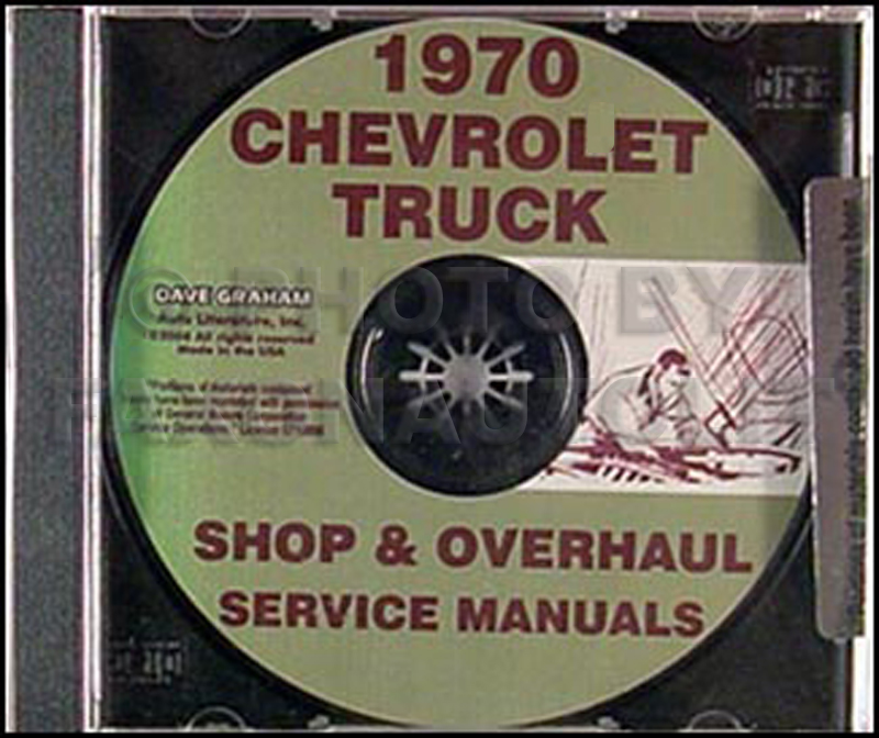 1970 Chevy Pickup & 10-60 Truck CD-ROM Repair Shop Manual & Overhaul Manual