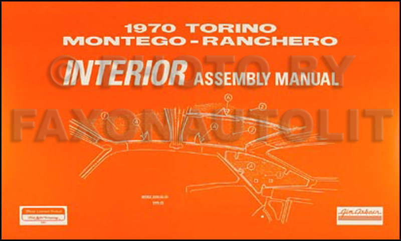 1970 Fairlane, Torino, Ranchero Wiring Diagram Manual Reprint