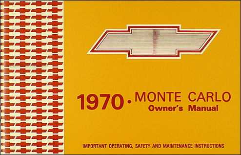 1970 Monte Carlo Wiring Diagram Manual Reprint