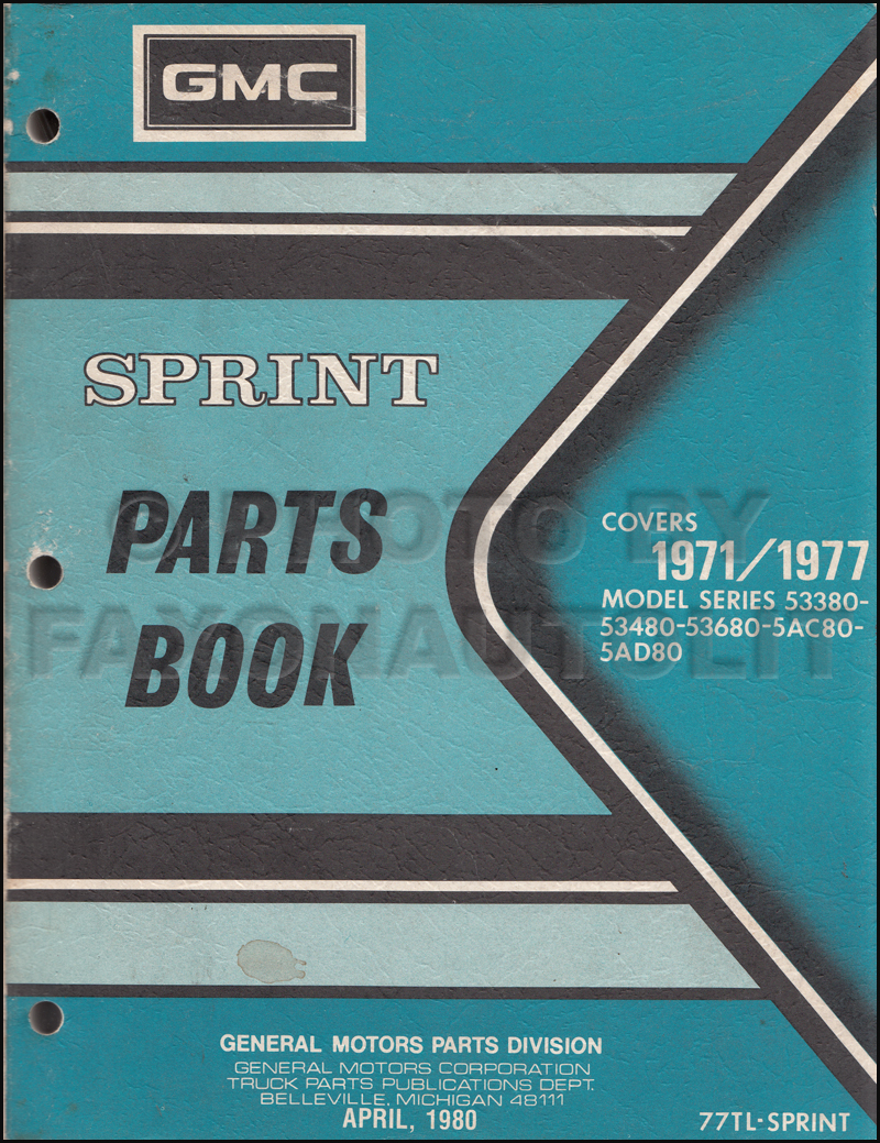 19711976 GMC Sprint Canadian Parts Catalog Original