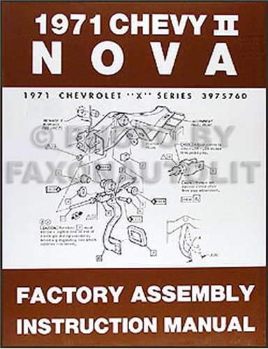 1971 Chevy Nova Wiring Diagram Manual Reprint