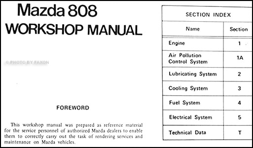 1972-1974 Mazda 808 Engine Repair Shop Manual Original mazda 808 wiring diagram 