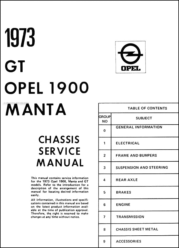 Opel Gt Manual Download