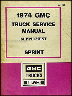 1974 Chevy El Camino GMC Sprint Foldout Wiring Diagram Original