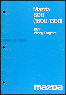 1977 Mazda 808 (1600-1300) Original Wiring Diagram mazda 808 wiring diagram 