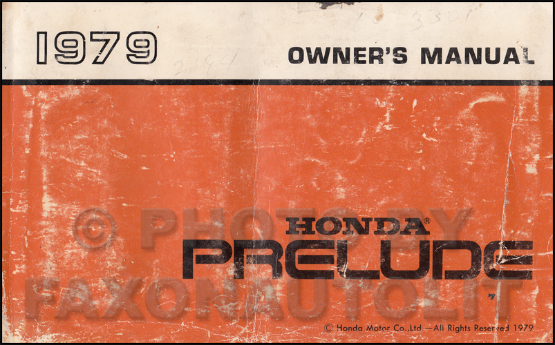 Honda manual owner prelude #6
