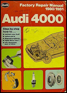 1980-1981 Audi 4000 Repair Shop Manual Original