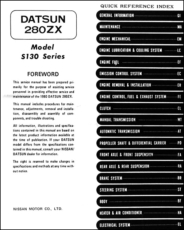 Nissan 280zx repair manual #4