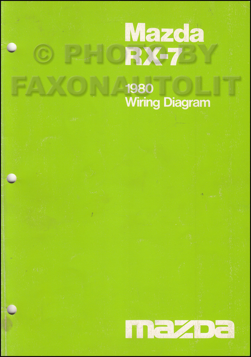 1980 mazda rx 7 wiring diagram manual original 1970 Mazda RX-7 1985 Mazda RX