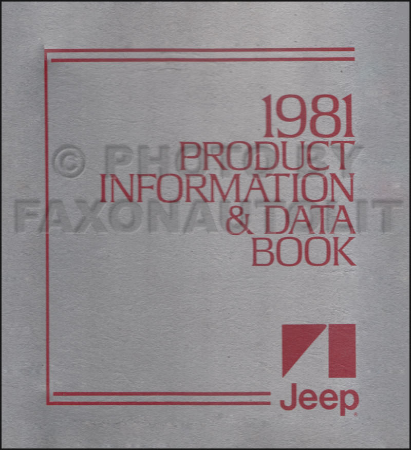 1981 Jeep Service Specifications Manual