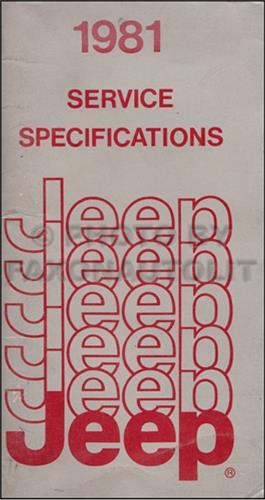 1981 Jeep Shop Manual and Owner's Manual on CD-ROM