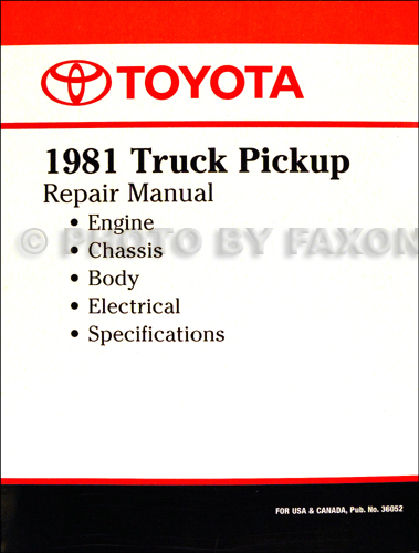 toyota truck repair manual 1981 #6