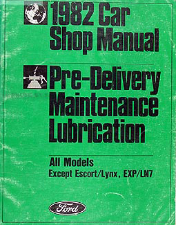 1982 Ford Escort, Lynx, EXP and LN7 Foldout Wiring Diagrams Original