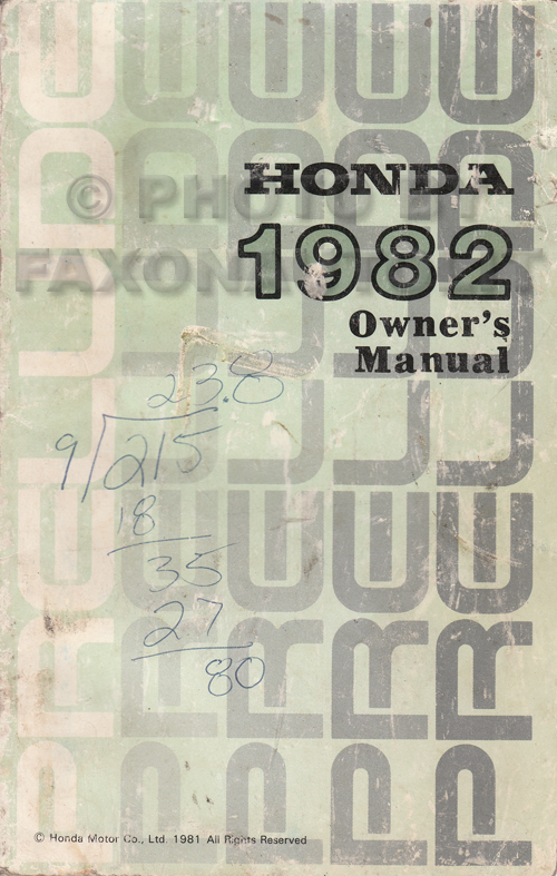 Honda manual owner prelude #2