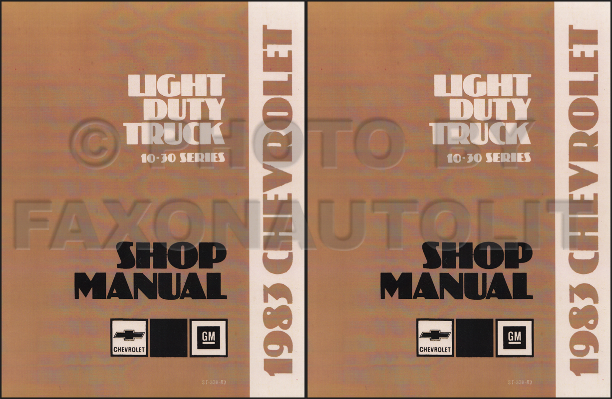 1983 Chevrolet Truck Repair Shop Manual Reprint Pickup Blazer Suburban Van  FC Set