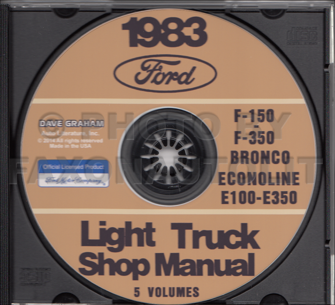 1979 Ford Truck CD Shop Manual 79 F100-350 Pickup Bronco and Van