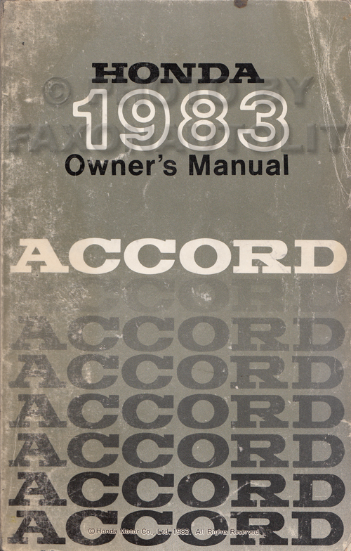 1983 Honda accord service manual #4
