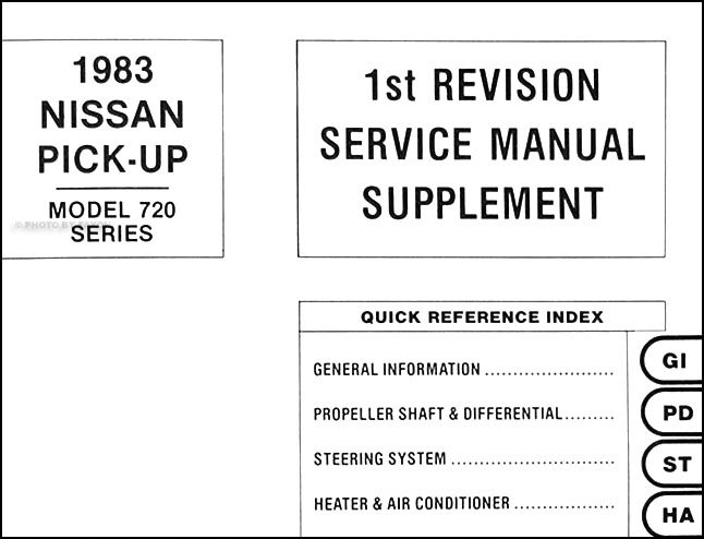 Nissan 720 owners manual #6