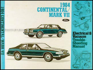 1984 Lincoln Continental and Mark VII Wiring Diagram Original