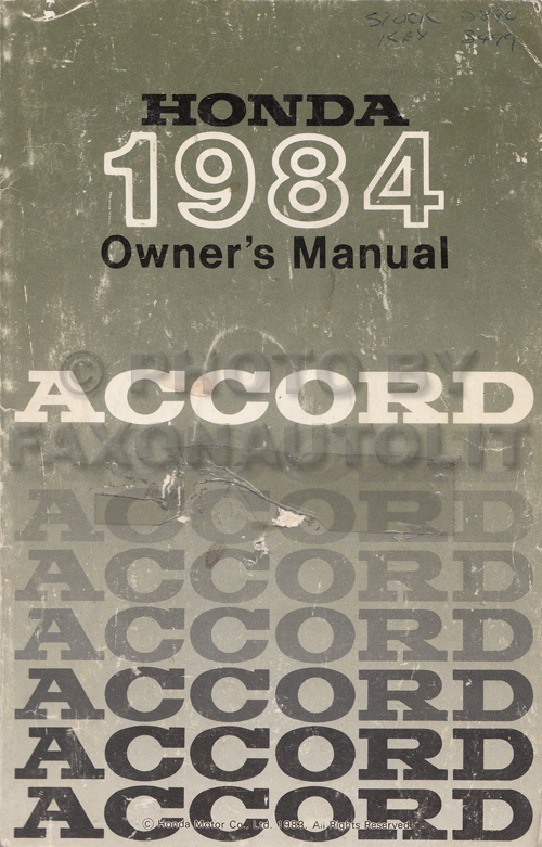 1984 Honda accord manual #4