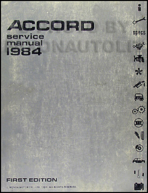 1984 Honda Accord Repair Shop Manual Original