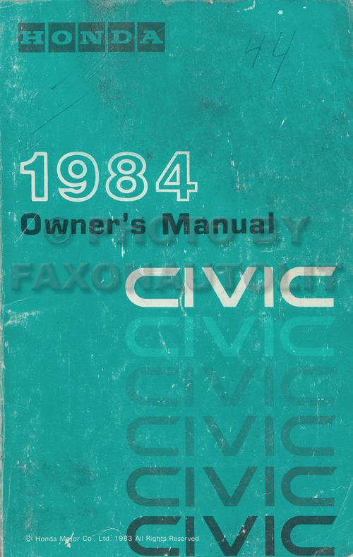 1984 Honda civic owners manual #2