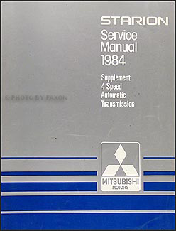 1984 Mitsubishi Starion Repair Shop Manual Original