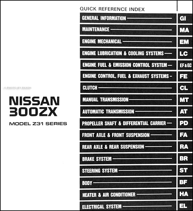 1984 Nissan 300zx repair manual #2