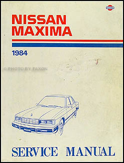 1984 Nissan Maxima Owners Manual Nissan