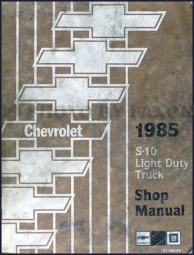 1985 GMC S15 Chevy S10 Wiring Diagram Original Pickup Truck Blazer Jimmy
