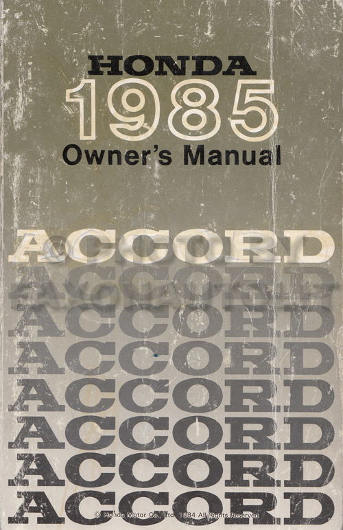 1985 Honda accord repair manual #7