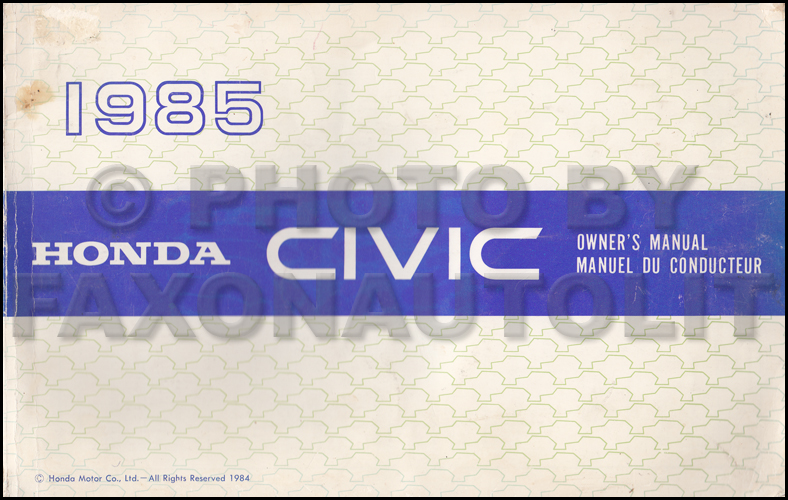 1985 Honda civic user manual #4