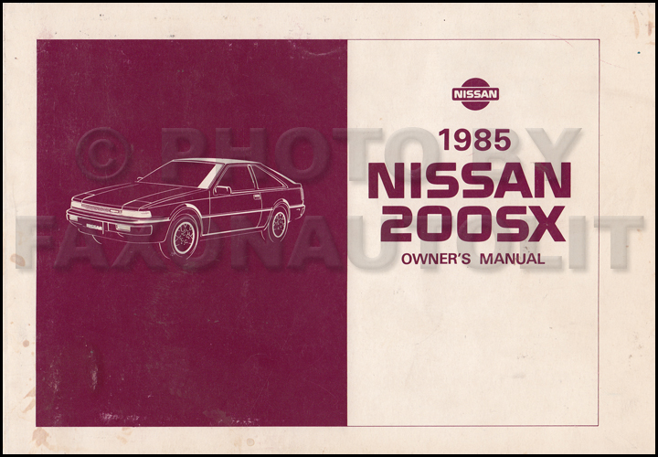 1985 Nissan 200sx owners manual #8