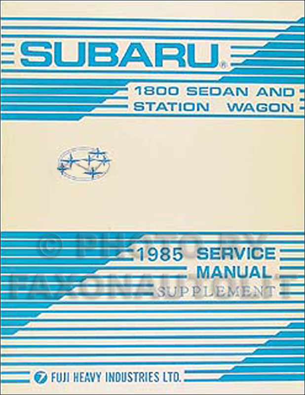 1985 Subaru 1800 Repair Shop Manual Original 2 Book/6 Volume Set
