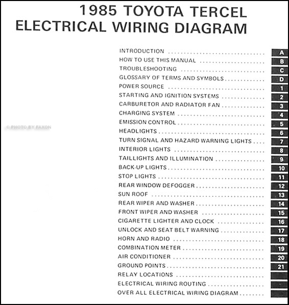 95 toyota tercel wiring diagram #5