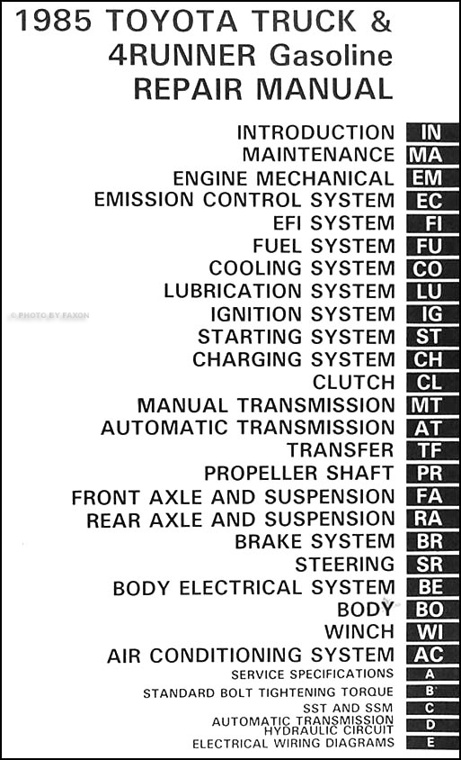 1985 toyota pickup shop manual #6