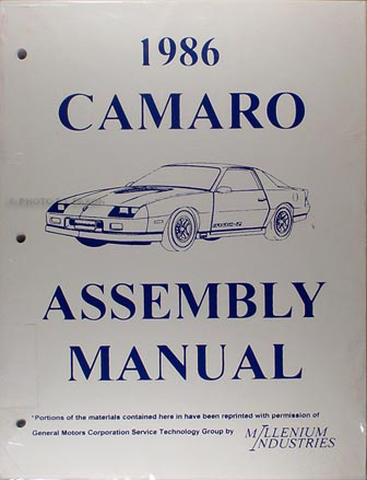 1986 Camaro Factory Assembly Manual Reprint Berlinetta Z28 IROC Chevrolet
